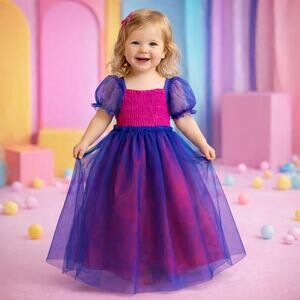 Toddler Girl’s Princess Tulle Dress Up Pink Purple Birthday Party Fancy 3T